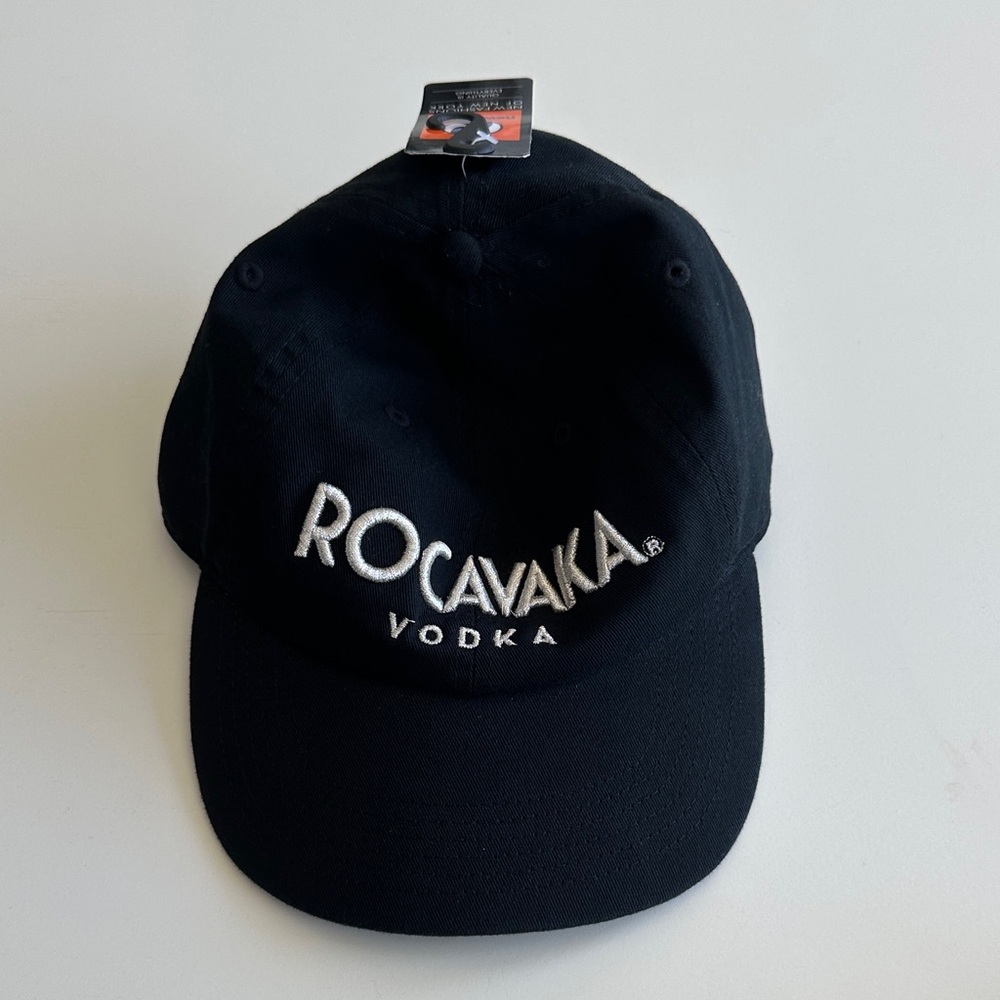Black Cap with Bold Embroidery